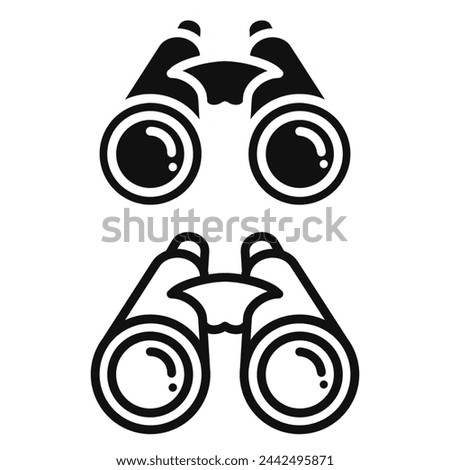 Binoculars icon, outline vector sign, linear style pictogram isolated on white. Spy symbol, logo illustration. Editable stroke. Editable vector graphics