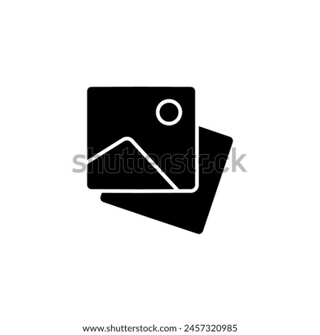 picture icon photo camera vector snapshot, polaroid photo symbols for app web logo banner button icon - Vector