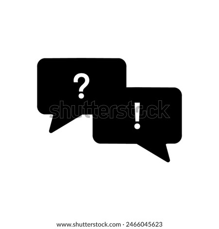 FAQ, questions and answers icon. Line, glyph and filled outline colorful version, Q and A speech outline and filled vector sign. Symbol, logo illustration. Different style icons set. Vector graphics