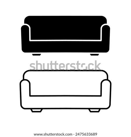 Sofa icon set. sofa icon illustration