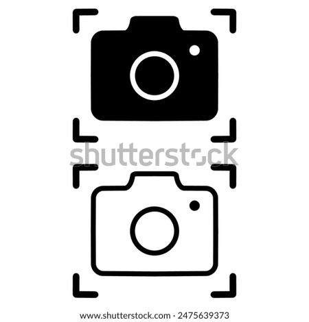 Camera Icon. Camera symbol. Camera vector icon flat, isolated on white