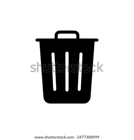 Trash icon in line style. Delete icon, modern vector trash can symbol isolated on white background. Linear pictogram pack. line icon for web apps and mobile concept.