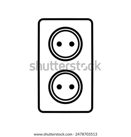 socket outlet icon vector symbol template, icon vector illustration