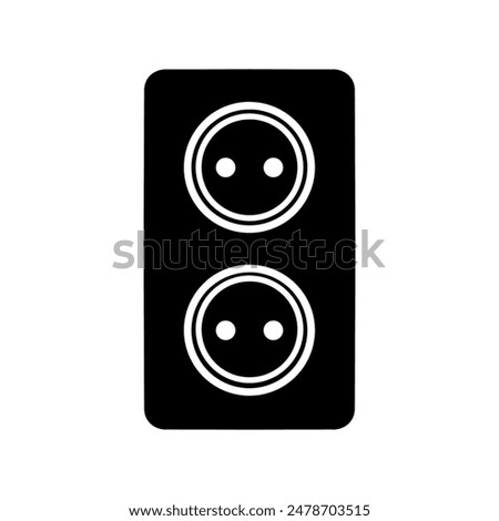 socket outlet icon vector symbol template, icon vector illustration