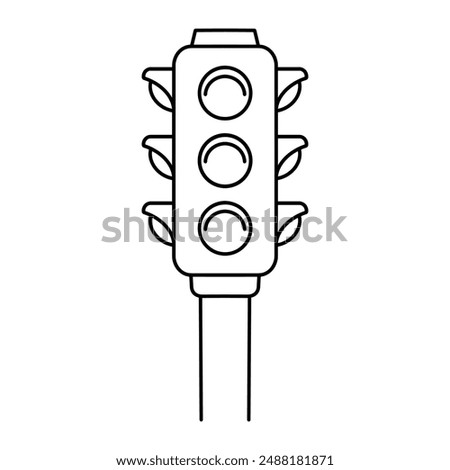 Traffic light icon symbol vector illustration on white background