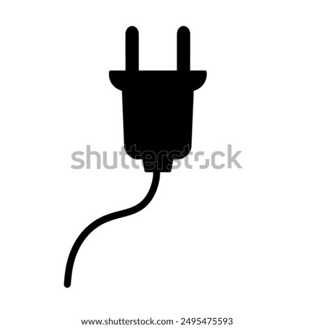 Electric Plug Outline Vector Icon Design