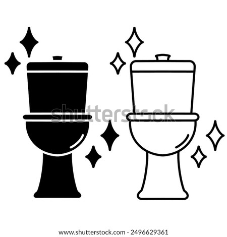 Toilet clean icon design. Toilet clean icon trendy flat style design. Vector illustration.