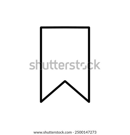 Premium bookmark icon or logo in line style. High quality sign and symbol on a white background. Vector outline pictogram for infographic, web design and app development.