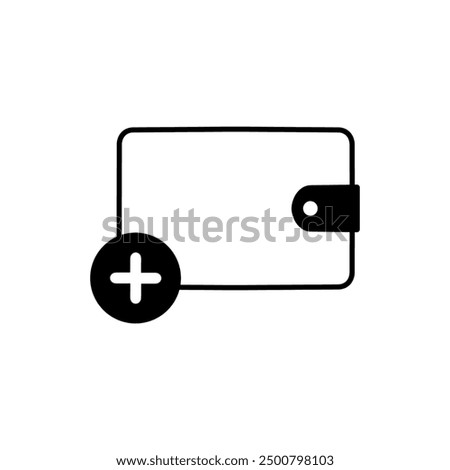 Add payment icon isolated on background. Wallet symbol modern, simple, vector, icon for website design, mobile app, ui. Vector Illustration