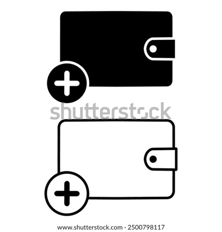 Add payment icon isolated on background. Wallet symbol modern, simple, vector, icon for website design, mobile app, ui. Vector Illustration