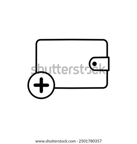 Add payment icon isolated on background. Wallet symbol modern, simple, vector, icon for website design, mobile app, ui. Vector Illustration