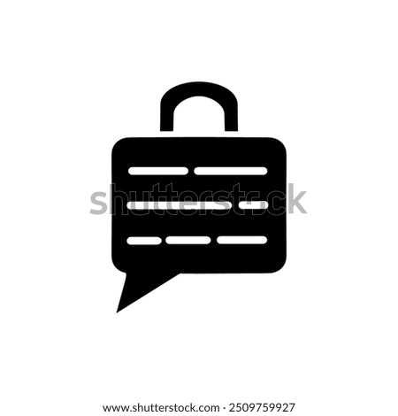 Private chat icon isolated on white background. Private texting symbol modern, simple, vector, icon for website design, mobile app, ui. Vector Illustration