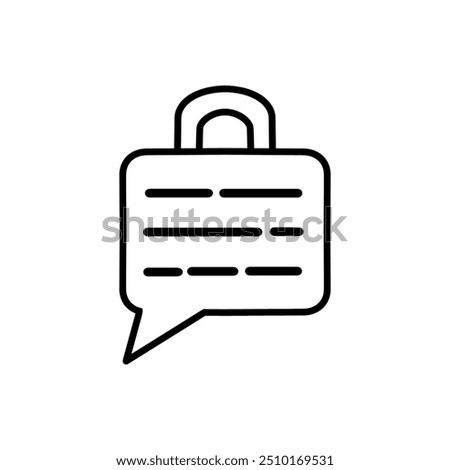 Private chat icon isolated on white background. Private texting symbol modern, simple, vector, icon for website design, mobile app, ui. Vector Illustration