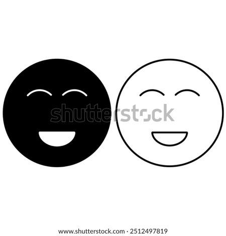 happy emoji icon vector illustration