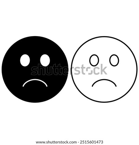 sad emoji icon vector illustration