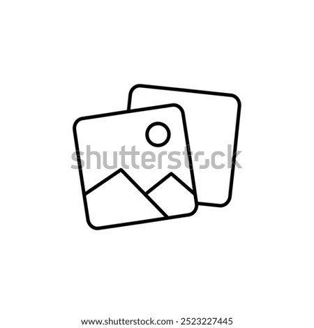 picture icon photo camera vector snapshot, polaroid photo symbols for app web logo banner button icon - Vector