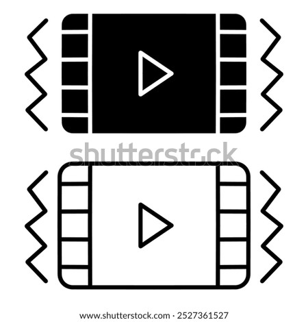 video stabilizer icon, vector illustration