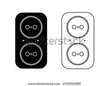 socket outlet icon vector symbol template, icon vector illustration