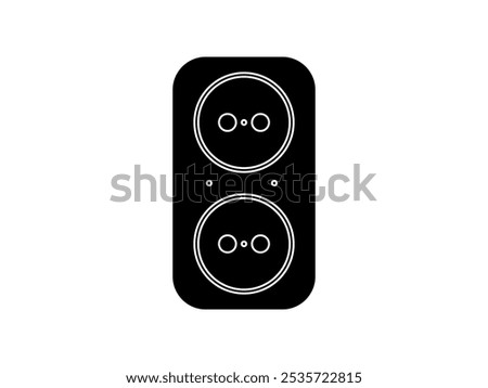 socket outlet icon vector symbol template, icon vector illustration