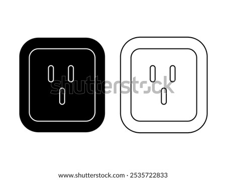 Electrical outlet icon design isolated on white background. vector illustration