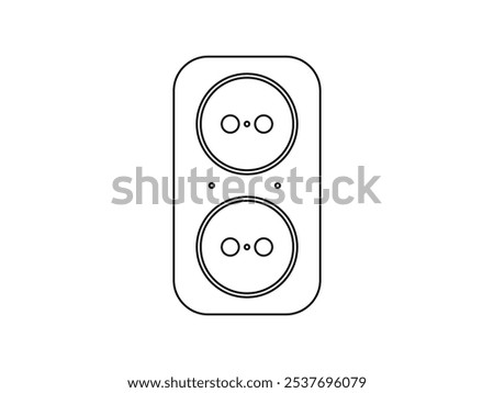 socket outlet icon vector symbol template, icon vector illustration