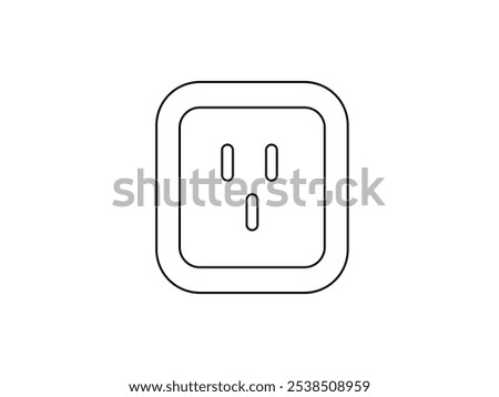 Electrical outlet icon design isolated on white background. vector illustration