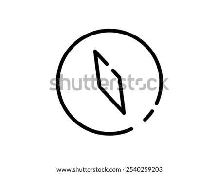 Navigator arrow pixel perfect linear icon. Navigation technology, geolocation thin line customizable illustration. Contour symbol. GPS guide cursor vector isolated outline drawing. Editable stroke