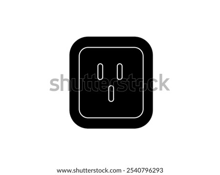 Electrical outlet icon design isolated on white background. vector illustration