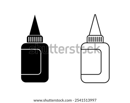 glue icon design of glyph style vector illustration template, isolated on white