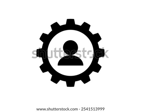 Account settings icon design, user settings, profile settings. isolated on white background, vector illustration