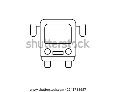 Vector illustration bus to transport people. Layers grouped for easy editing illustration. For your design.