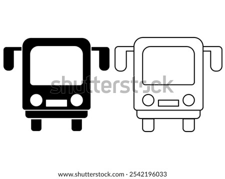 Vector illustration bus to transport people. Layers grouped for easy editing illustration. For your design.