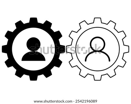 Account settings icon design, user settings, profile settings. isolated on white background, vector illustration