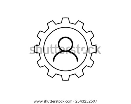 Account settings icon design, user settings, profile settings. isolated on white background, vector illustration