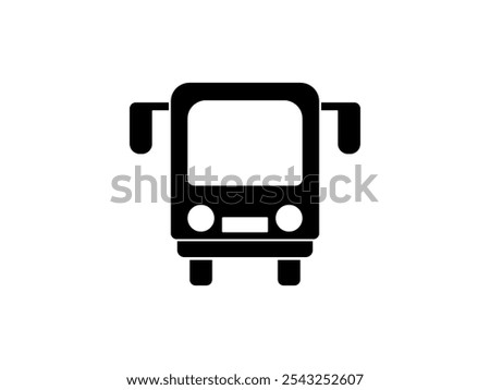 Vector illustration bus to transport people. Layers grouped for easy editing illustration. For your design.