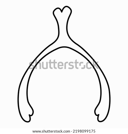 Illustration of a Broken wishbone on Thanksgiving vector Imagine de stoc © 