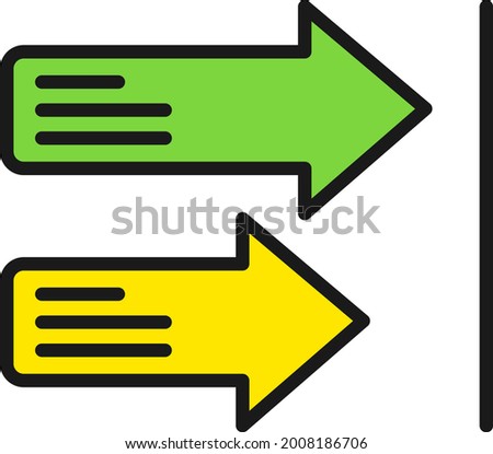 Right Arrows Line Filled Vector Icon Design
