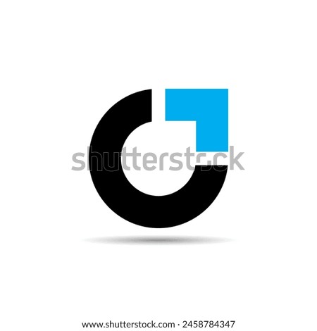 Letter O with Grow Graphic Symbol. Can be used for Business or Finance Company Logo.