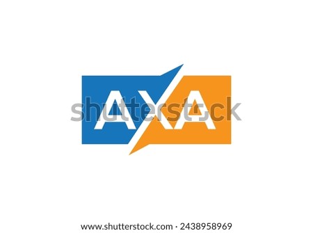 Initial Letter AXA Logo Template Vector Design. Creative Abstract Letter AXA Logo Design