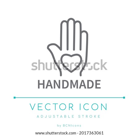 Handmade Line icon. Artisanal Small Business Vector Symbol.