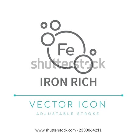Iron Rich Food Vector Line Icon