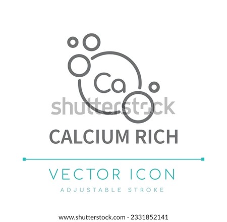 Calcium Rich Food Vector Line Icon