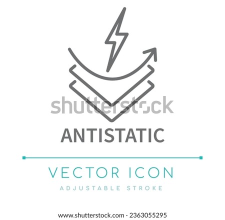 Antistatic Textile Vector Line Icon
