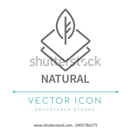 Natural Fabric Textile Vector Line Icon