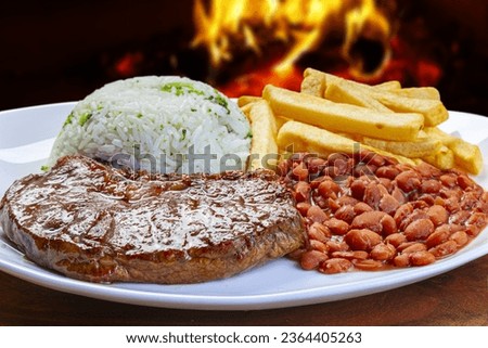 Similar – Image, Stock Photo Tasty rice with beans in bowl on table