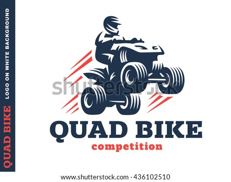 Quad bike competition. Logo design on a white background