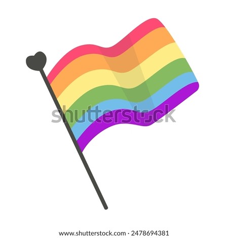 Flag LGBT isolated on white background. LGBT pride community
