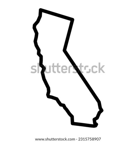 california state silhouette vector file eps 10