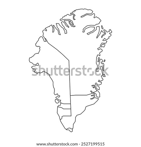 greenland map icon. outline simple icon design. Map of greenland. Vector illustration