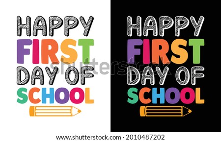 Happy First Day of School shirts are perfect teacher shirts to wear on the first day of school. Say hello to the school year in this distressed tee. A fun first day of school photo idea shirt